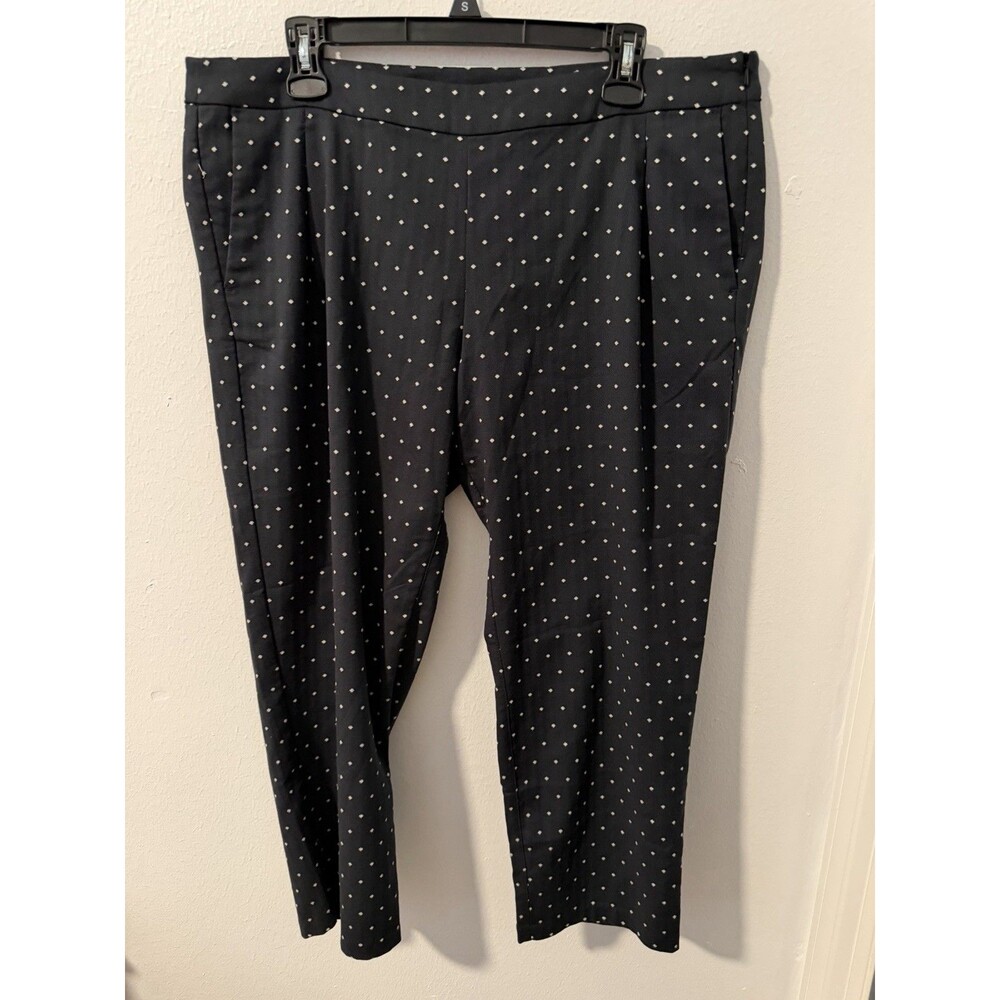 Nike Womens Dri Fit Golf Pants Size 14 Black/White Polka Dots Slim NWT - Picture 14 of 14